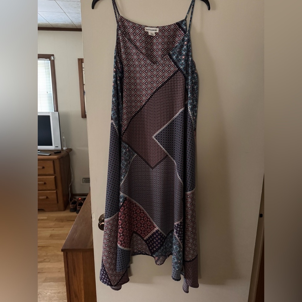 Artisan Ny Asymmetrical Patchwork Dress - Multicolor